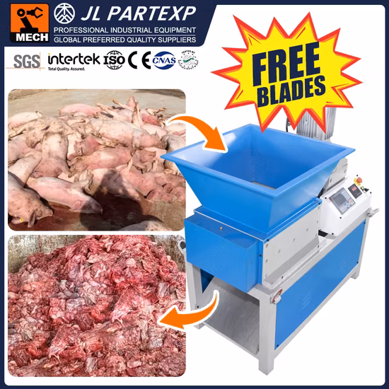 Free Blades Knives! ! ! Mini Mobile Waste Dead Animals Poultry Meat/Bone/Carcass/Body Recycling Equipment Crusher Trade Shredding Machine Shredder for Feed Sale
