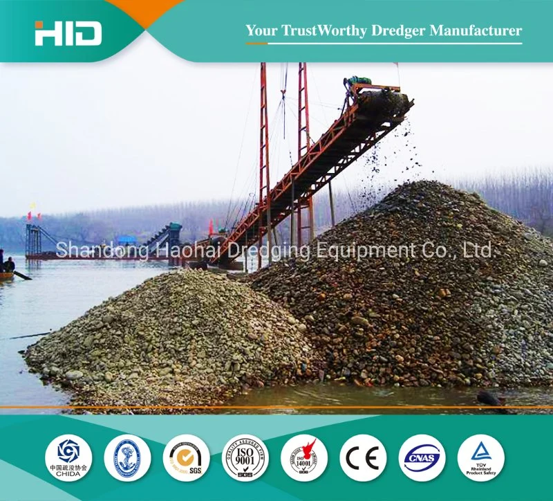 High Performance HID Brand 200t Chain Bucket Mining Sand Gold Dredger for Congo