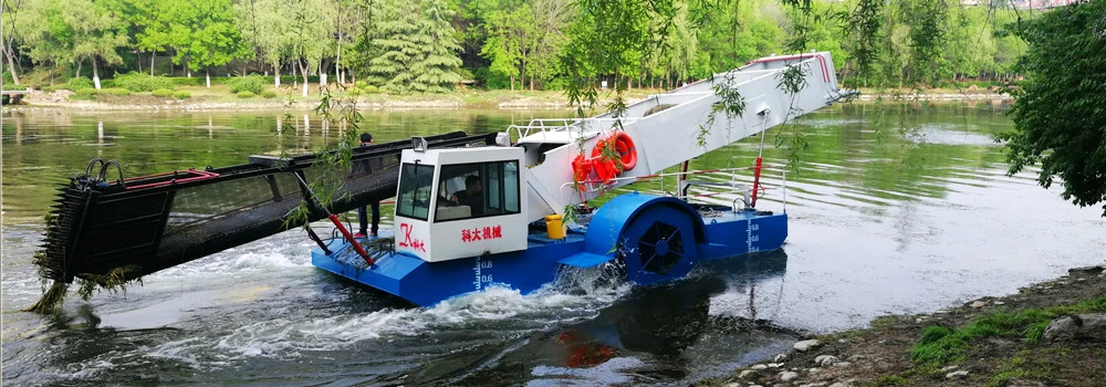 Cheap Price Mowing Boat Trash Skimmer Boat Aquatic Weed Harvester Boat with Full Hydraulic System Easy Maintain