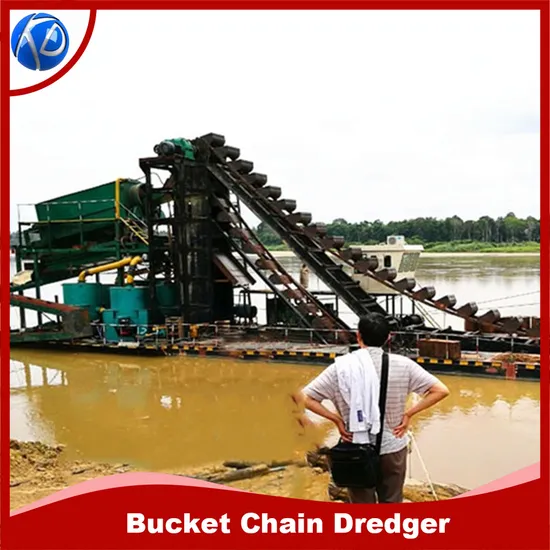 Mining Equipment Diamond Dredge Machine Sand Chain Dredger for Gold Dredging in River