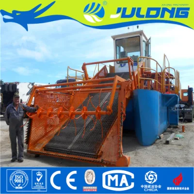 Julong Комбайн для сбора водных сорняков Лодка для очистки поверхности воды